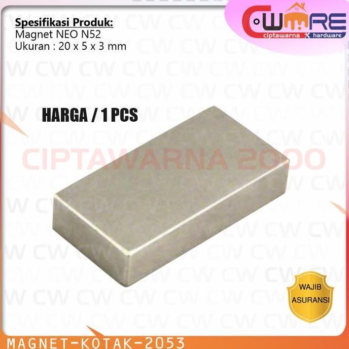 

>>>>>] MAGNET NEODYMIUM MODEL KOTAK N52 SUPER KUAT 20 x 10 x 5 mm