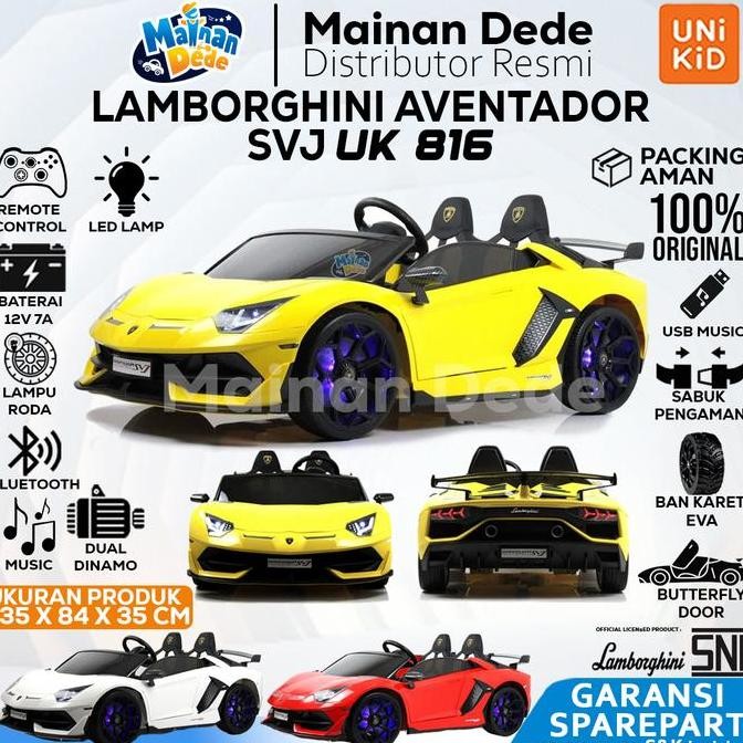 Miliki Mainan Mobil Aki Anak Lamborghini Aventador Svj Bankaret Unikid Uk 816