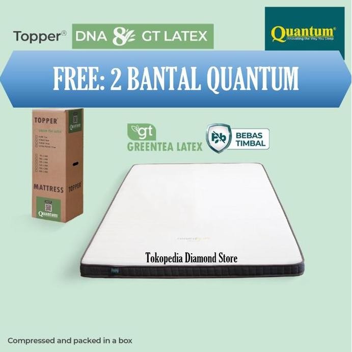 Quantum Topper Greentea Latex DNA 8 Cm 160 X 200 Cm Mattress Topper MURAH