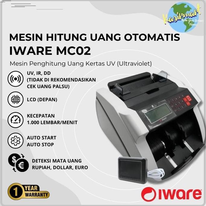 

Iware MC02 Mesin Hitung Uang Dan Sensor Asli Uang MC-02 Money Counter UV MC 02 External Display