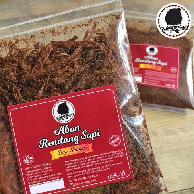 

Abon Rendang Daging Sapi Suwir Suir Kering Merek Jajanan Eyang WIwiek