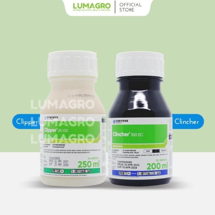 

Terlaris Herbisida Paket Clipper Clincher Pengendali Gulma Teki Selektif Padi