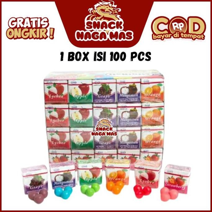 

PERMEN KARET MINI BALL BUBBLE GUM ANEKA RASA BUAH PERMEN KARET MINIBALL [1 BOX ISI 100 PCS]
