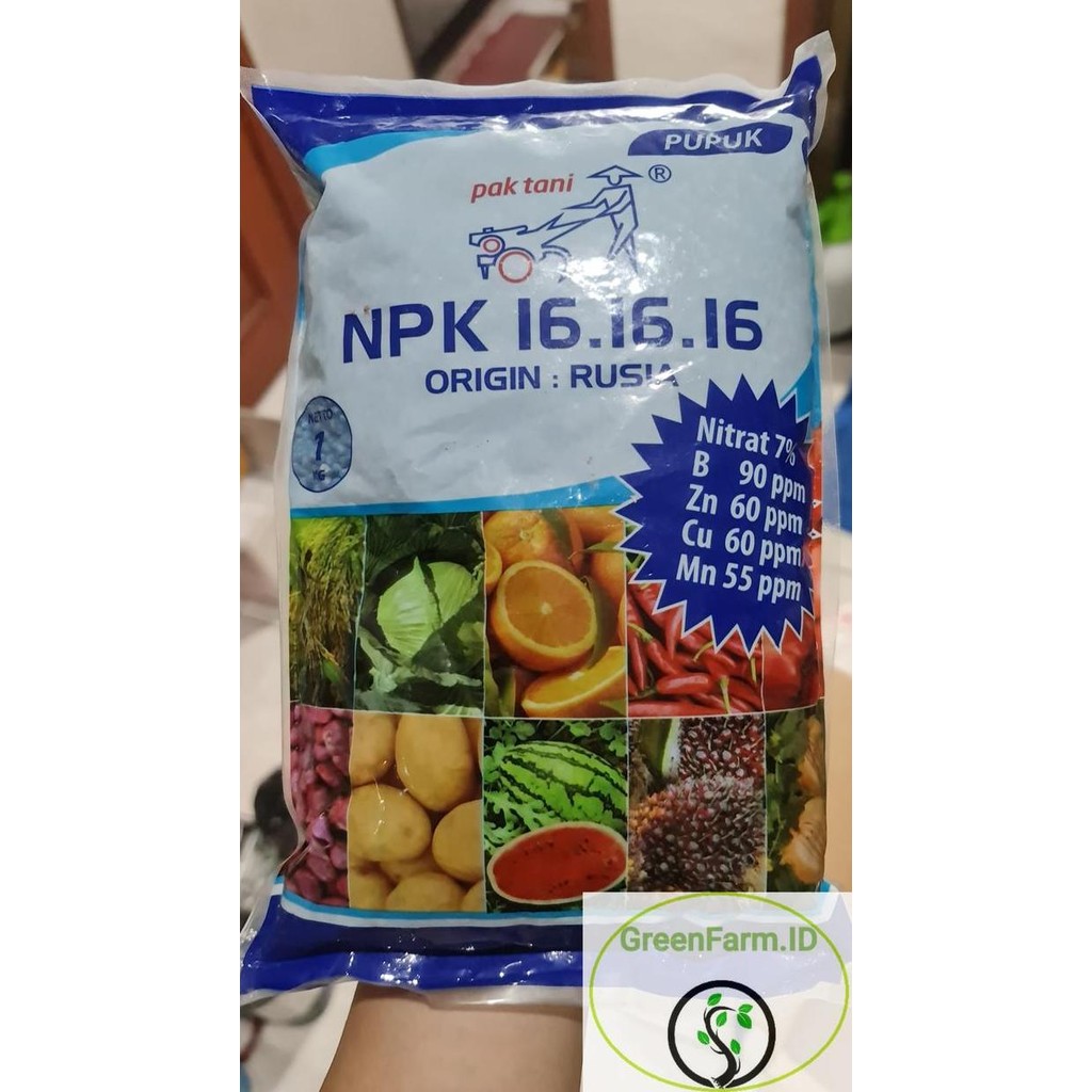

Terlaris Pupuk Npk 16-16-16 Pak Tani 1Kg