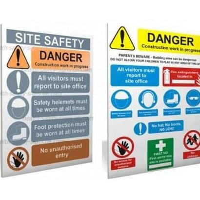 

sign papan K3 gambar proyek keamanan safety warning 100cm