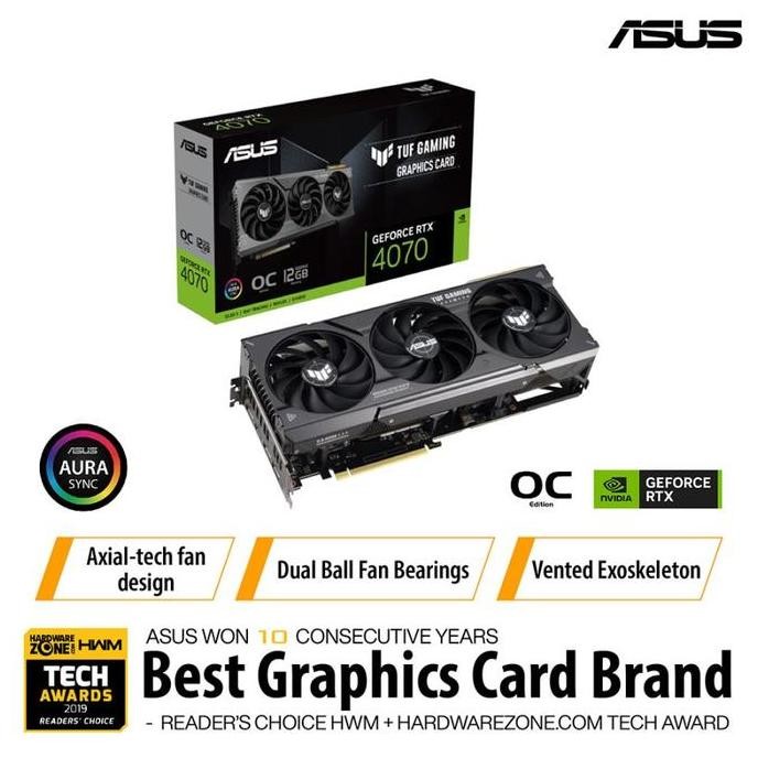 ASUS TUF RTX 4070 12GB OC GAMING GDDR6X RTX4070 12G VGA NVIDIA