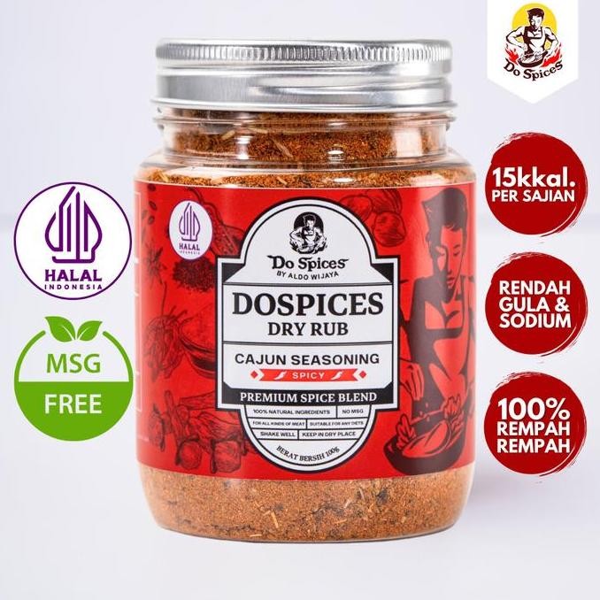 

Dospices Healthy Dry Rub [Cajun Seasoning] Bumbu Marinasi Rendah Kalori [100 Gr] (ADS) Bubuk Rempah Instan Rendah gula Rendah lemak