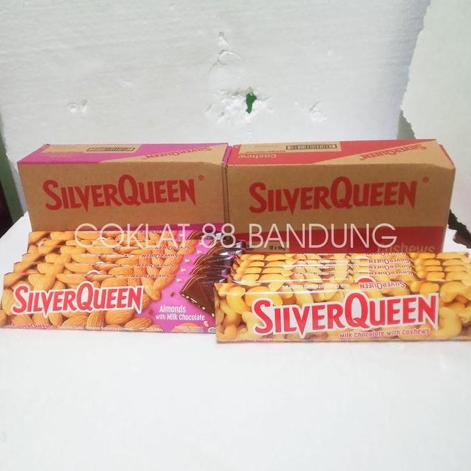 

COKLAT SILVERQUEEN 55 GRAM ex 58 Gr 1 BOX 10 PCS, SILVERQUEEN 55gr Chooclate Susu Choco Mede Snacks Food