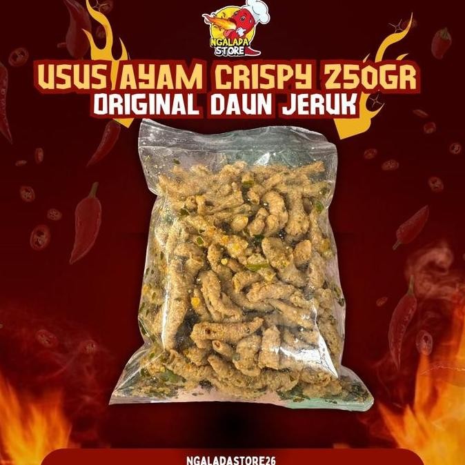 

USUS AYAM CRISPY 250GR ORIGINAL DAUN JERUK
