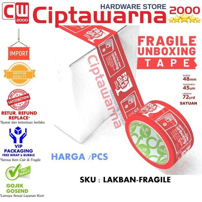 

=====] Lakban Fragile Merah - HANDLE WITH CARE - Pengiriman