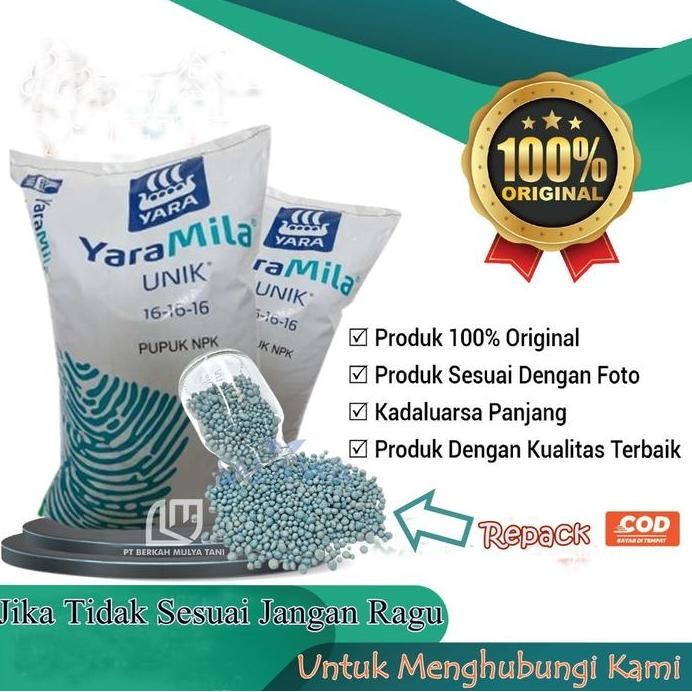 

Terlaris Pupuk Npk Yaramila Unik 16 16 16 1Kg Kemasan Pabrik / 1 Kg Repack