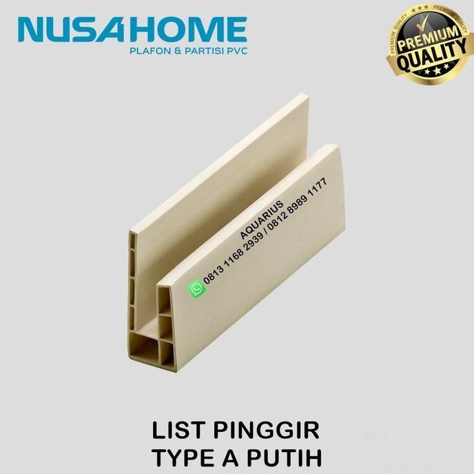 Plafon Pvc Nusahome White Based 1 Doff ( Best Foto Studio ) New Stok