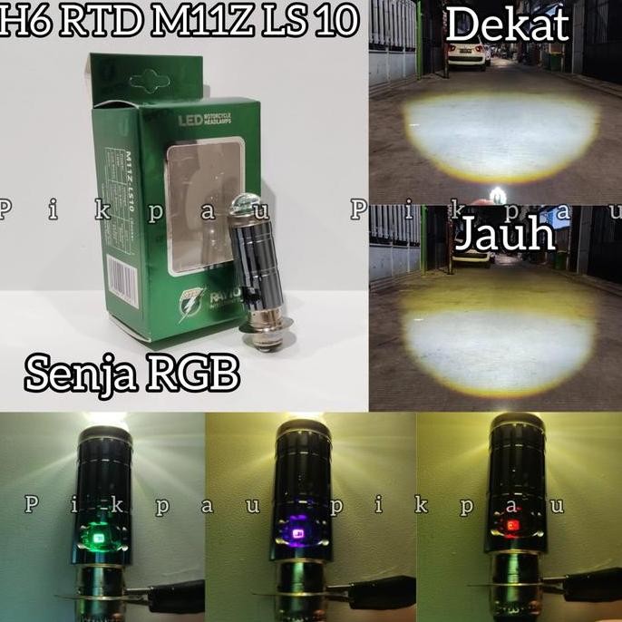 Lampu Utama H6 Senja RGB LED RTD Rayton High Low Laser