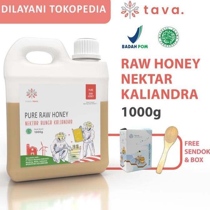 

Madu Murni Tava Nektar Kaliandra 1kg 100% Pure Raw Honey Asli Alami