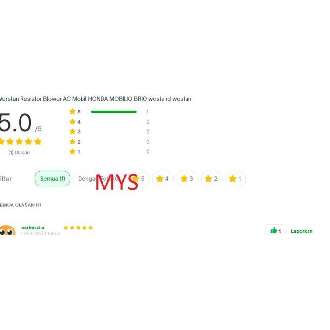 Terlaris Werstan Resistor Blower Ac Mobil Honda Mobilio Brio Westand Westan Ready Stok