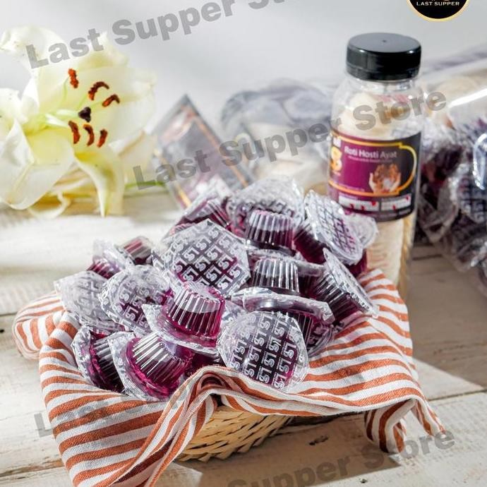 

Anggur Cup Perjamuan Kudus + Hosti Ayat isi 100 pcs