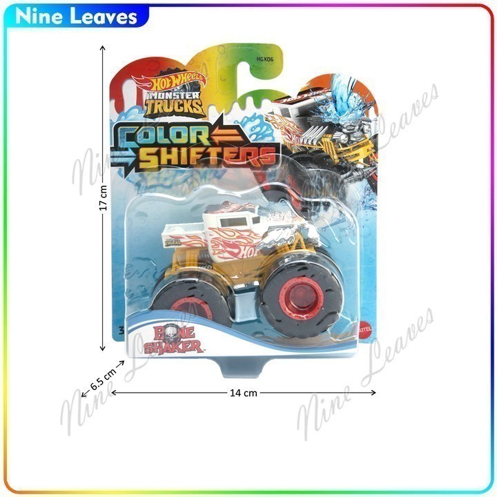Hot Wheels Monster Truck Color Shifter 1:64 Bone Shaker/Shark Wreak/Town Hauler/Rodger Dodger