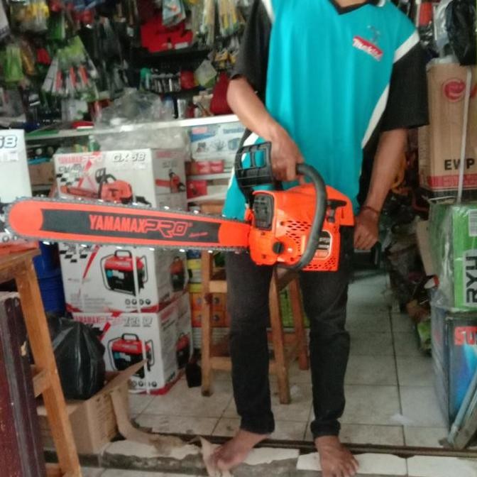 chainsaw 22"inch chainsaw yamamax GX58 gergaji kayu 2 tak
