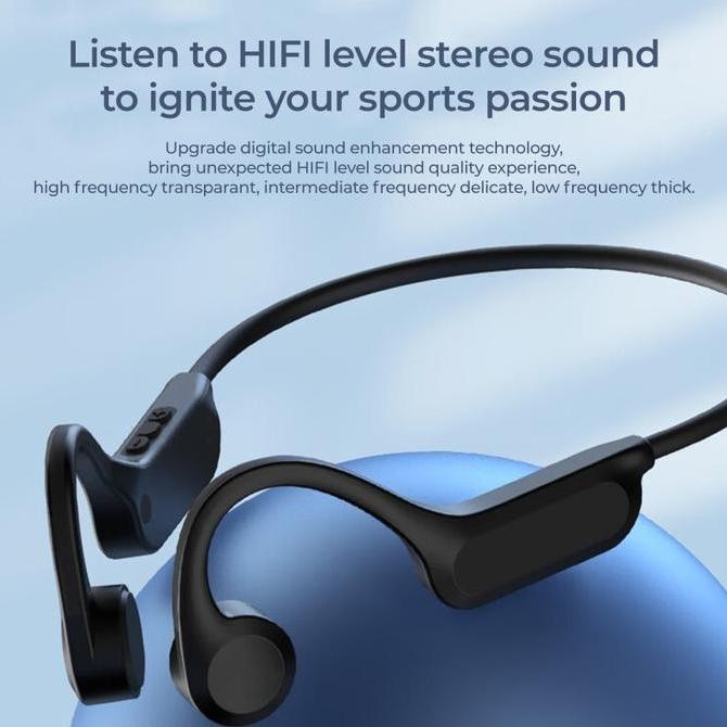 Baru Kiip Dts10 / Dts-10 Wireless Bluetooth Headphone Earphone Earset Bone Conduction