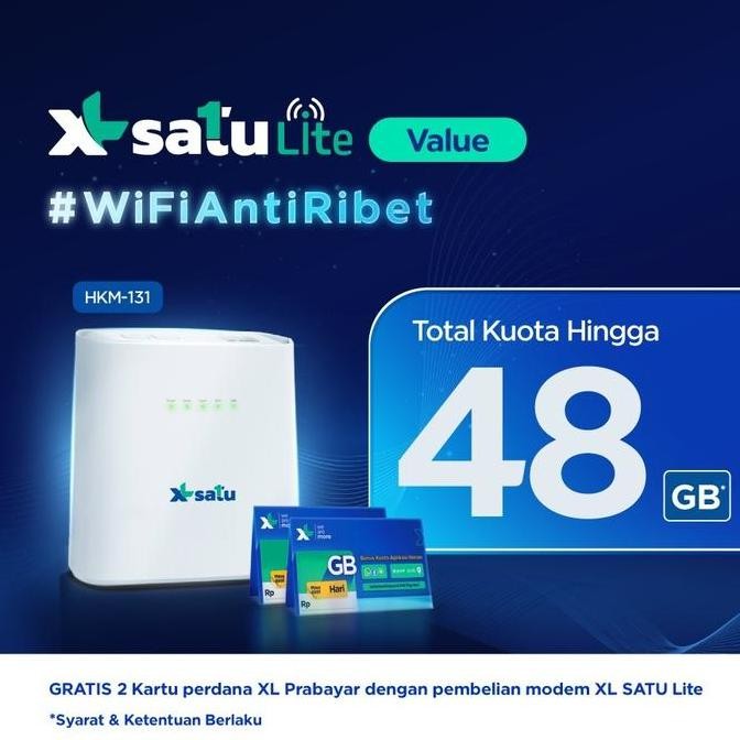READY Modem Wifi 4G All Operator XL Home IZI HKM B001 Free Perdana XL 1Bulan