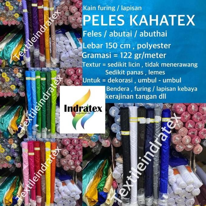 ( per 1 roll ) kain PELES ABUTHAI ABUTAI KAHATEX meteran Lebar 150 cm bahan furing lapisan daleman b