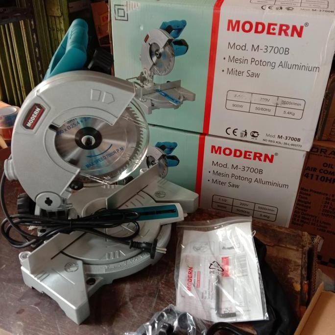 MODERN M-3700B Mesin Mitter Saw 7" Miter Gergaji M3700B M-3700B M3700