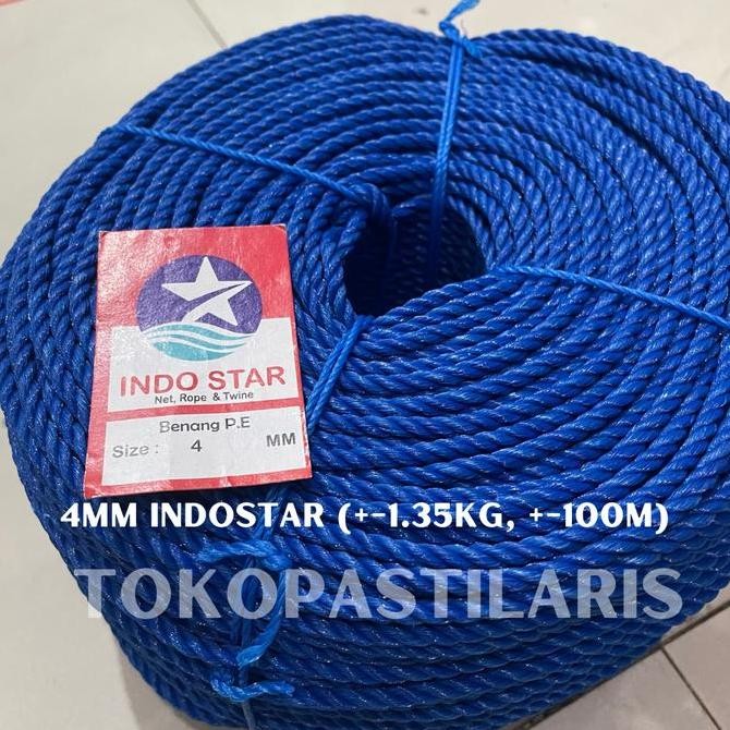 

Tali 4Mm / Tali Tambang 4Mm Pe 1 Rol (1.3Kg) Best Quality