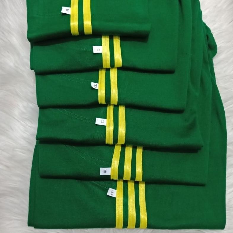 gf-5 Terbaru Celana Training  Hijau List Kuning SD, SMP, SMA Kaki Lurus Tanpa Ban Termurah Premium