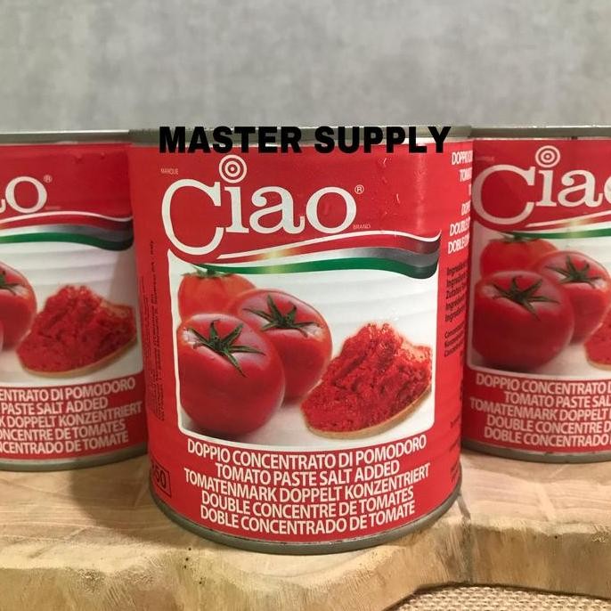 

Tersedia CIAO TOMATO PASTE 800 GR / SAUS TOMAT / PASTA TOMAT