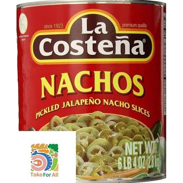 

Tersedia La Costena - NACHOS - Pickled Jalapeno Nacho Slices (2.8 kg)