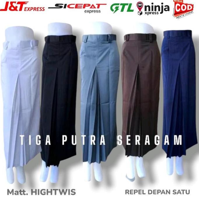 Rosita- Rok Sekolah Panjang Rempel Satu / Span Satu Seragam Smp Sma Bahan Kain High Twis  Anak Perem