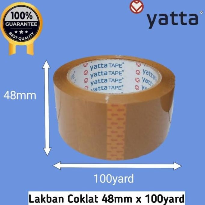 

ready Lakban Yatta Tape/Merah/Bening 100 Yard (Dust @ 72 Roll)