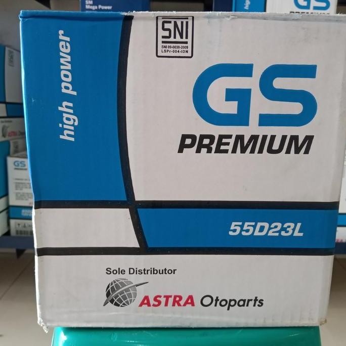 BEBAS ONGKIR - Aki Kia Rio/ GS Astra Premium 55D23L/ GS 55D23L Basah/ Aki Xtrail