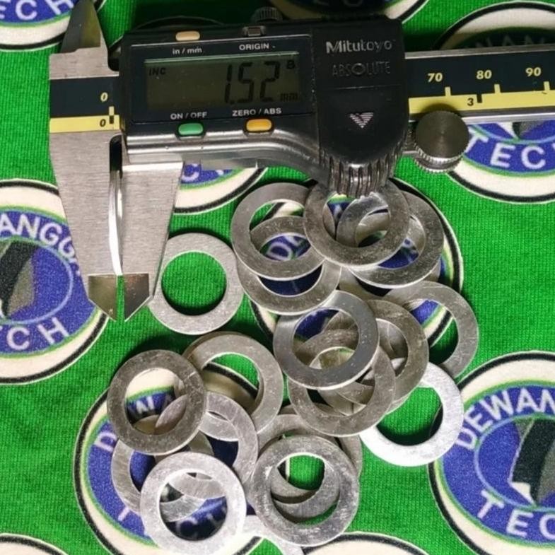 Ready 3Pcs Ring Aluminium Baut Oli 17 Paking Aluminium Oversize Tap M12