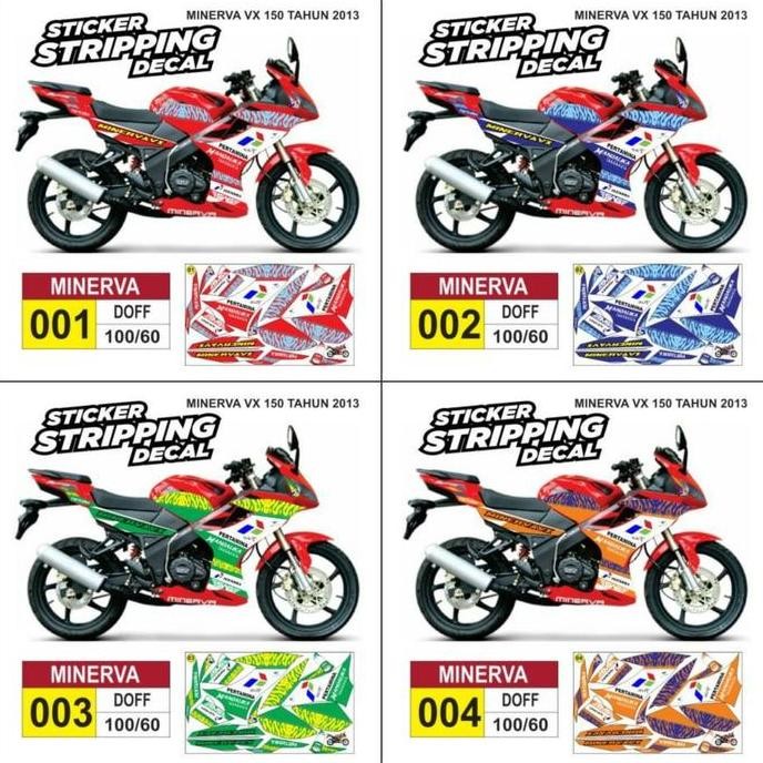MURAH Striping Sticker Decal Motor Minerva Vx 150 Variasi Ar-03 Doff