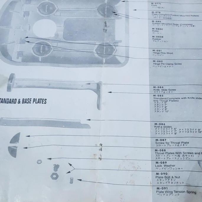 M-086 Plate Rumah Pisau Mesin Potong Kain KM [terbaik]