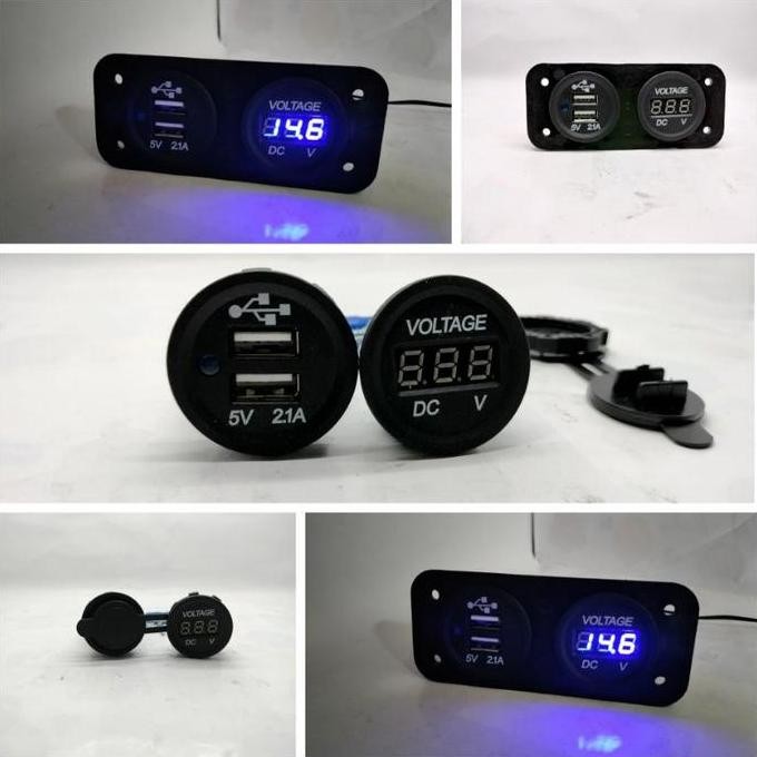 Promo Charger motor dual usb voltmeter waterproof tanam Nmax COD