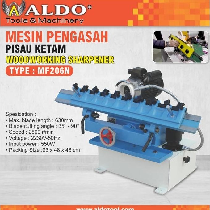 MESIN PENGASAH PISAU KETAM/ MESIN ASAH PISAU PLANER TYPE : MF206N ALDO