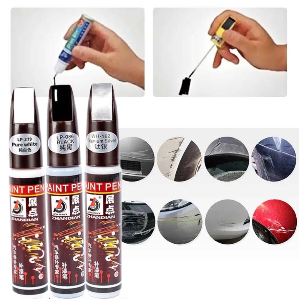 Premium Goresan Mobil Penghilang Hitam/Putih/Perak Cat Baret Mobil Colour Easy Cat Mobil Spidol Bare