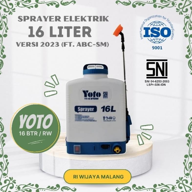 SPRAYER ELEKTRIK YOTO 16 LITER /TANGKI CAS/ SEMPROTAN ELEKTRIK/YOTO 16 BTR /TENGKI CES YOTO 16 LITER