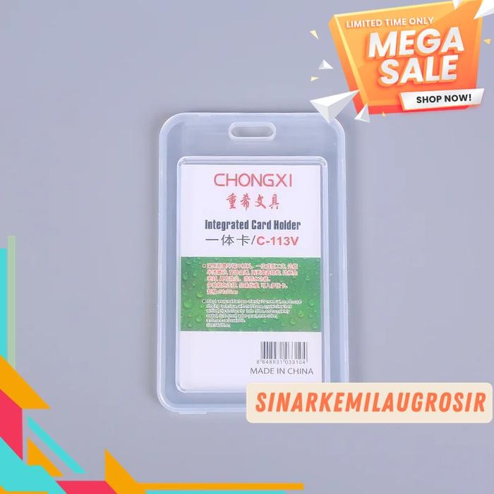 

CHONGXI C-113V TEMPAT ID CARD HOLDER COVER CARD FRAME ID NAMETAG NAME TAG NAMA 2 SISI PLASTIK PVC MODEL BOX TRANSPARANT BENING INTEGRATED C-113V KARTU ATM ETOLL EMONEY LANYARD GANTUNGAN KUNCI RETRACTABLE TELESCOPIC KEYCHAIN TARIK YOYO KEY RING BELT CLIP