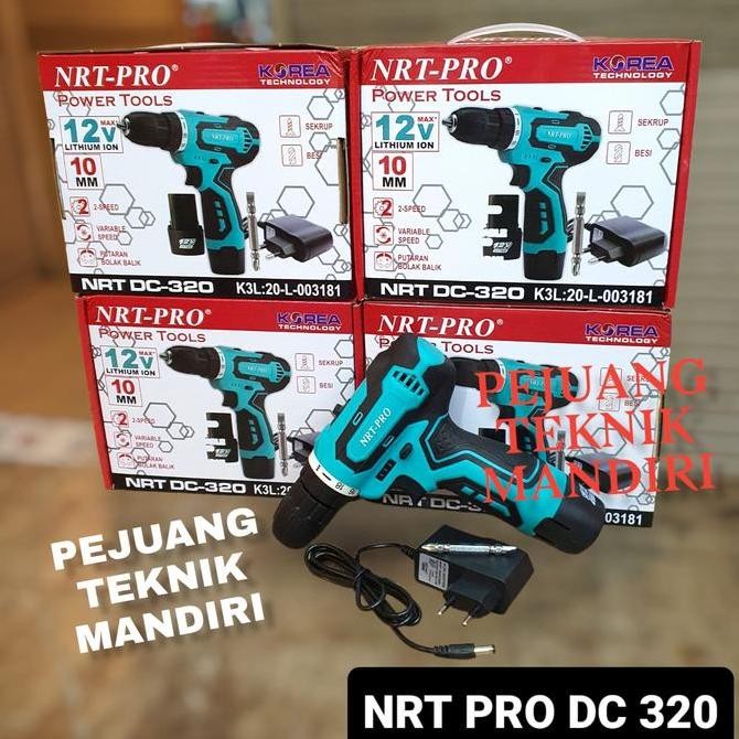 MESIN BOR CORDLESS NRT PRO DC 320 12V / CORDLESS DRILL NRT PRO DC320