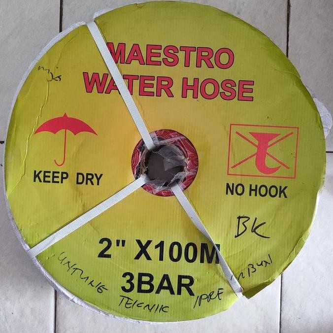 ,,,,,,,] Slang Selang Karet Flat Sunny Hose Pengairan Irigasi Sawah 2 inch dim 3 Bar 100 meter Maest