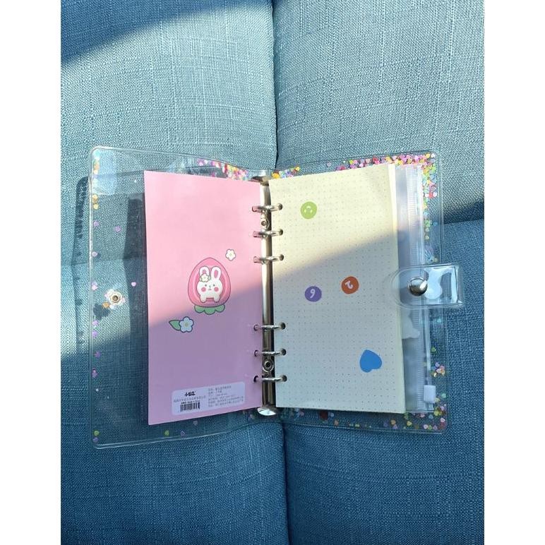 

Binder Cover Transparan A6 Squine Binder aesthetic Keuangan Binder Tabungan Manik Squine