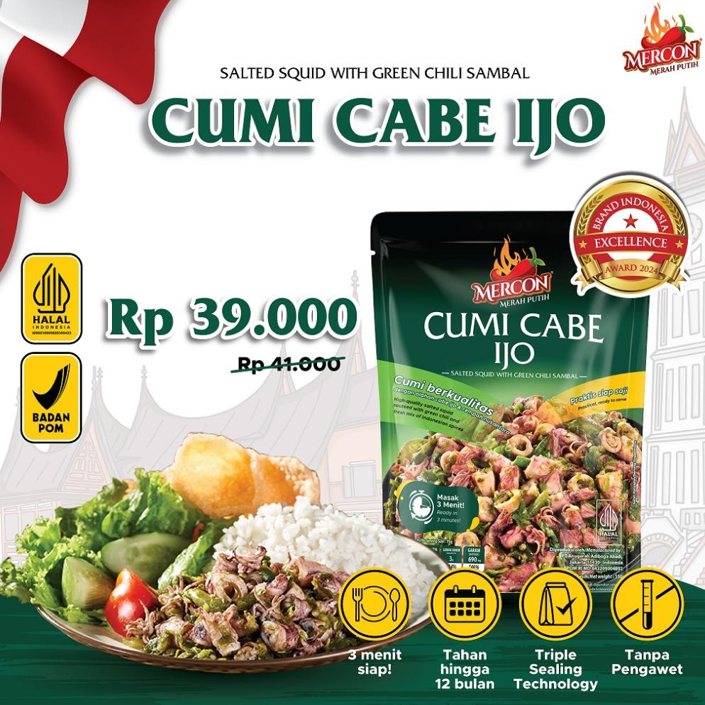 

Mercon Merah Putih - Satuan || Cumi Cabe Ijo