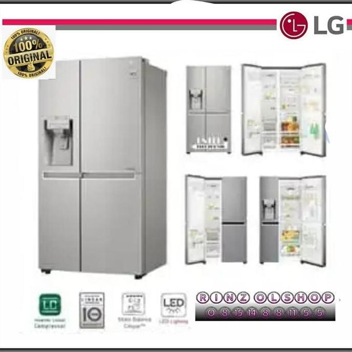 Kulkas Side By Side In Door Ice Maker Inverter Linier Lg Gc-L247Clcv