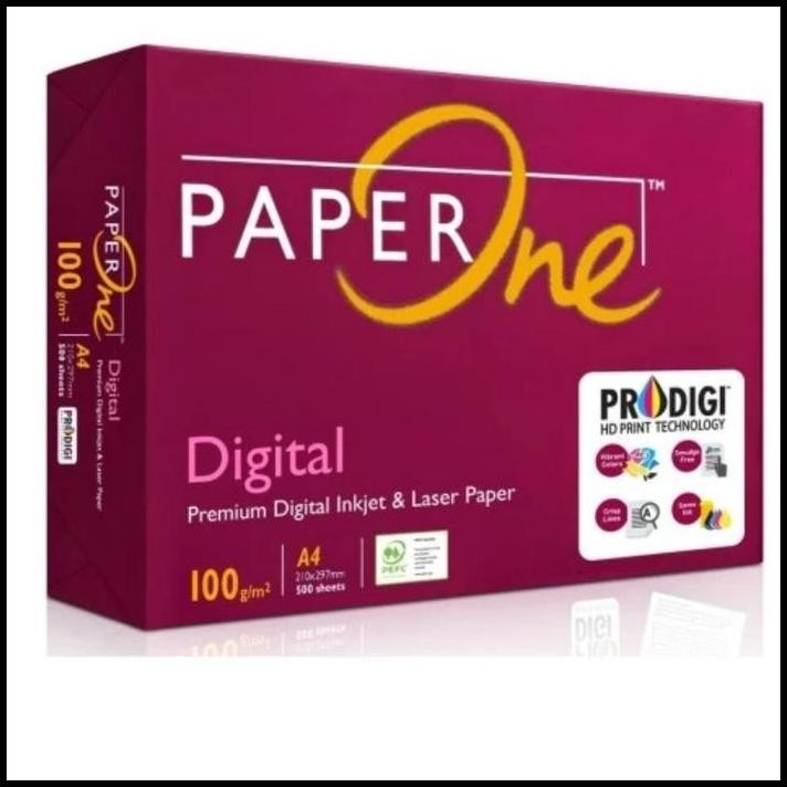 

PaperOne Kertas A4 100gr Digital 1 Rim (500 lembar) Kertas HVS