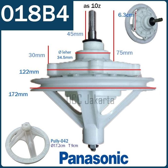 DENPOO GEARBOX + PULLY Mesin Cuci 2 Tabung Girbox Denpo Girbok