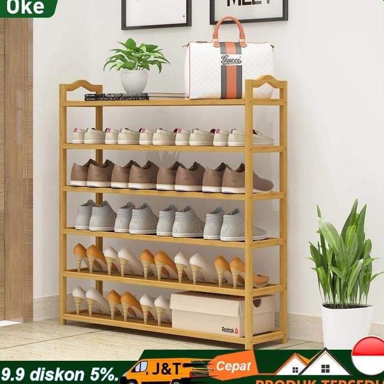 Rak Sepatu Susun Kayu Rak Kayu Serbaguna Rak sepatu Rak Sepatu Susun Kayu Portabel