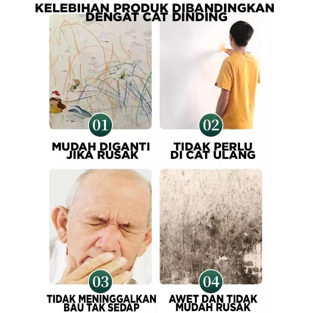 Wallpaper foam Linen Roll Wallpaper Dinding form Dekorasi Kamar Kelas atas